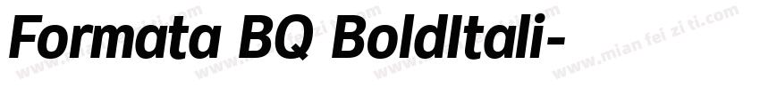 Formata BQ BoldItali字体转换